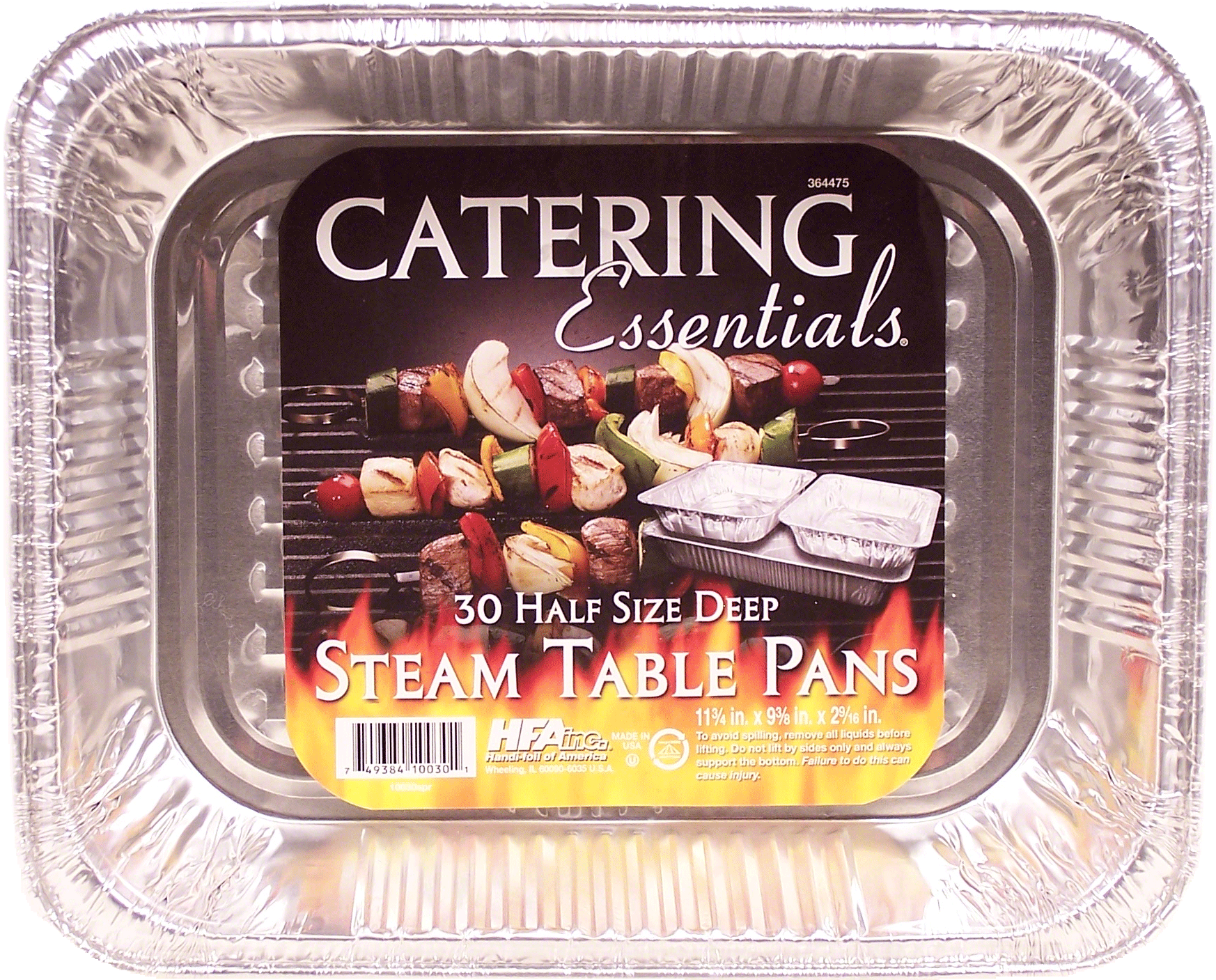 Handi-foil Catering Essentials half size deep steam table pans, 11 3/4-in x 9 3/8-in x 2 9/16-in Full-Size Picture